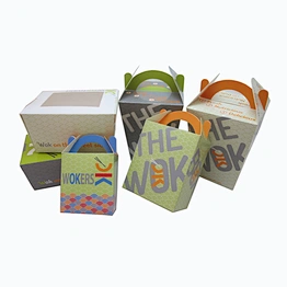 Wholesale Eco-Friendly Custom Food Packaging Box with Handles
